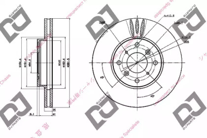 Тормозной диск DJ PARTS BD1681